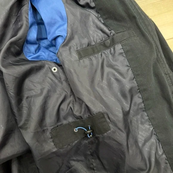 G Star Raw Denim black Canvas Field Just the Product Jacket Sz Large black - Picture 8 of 13